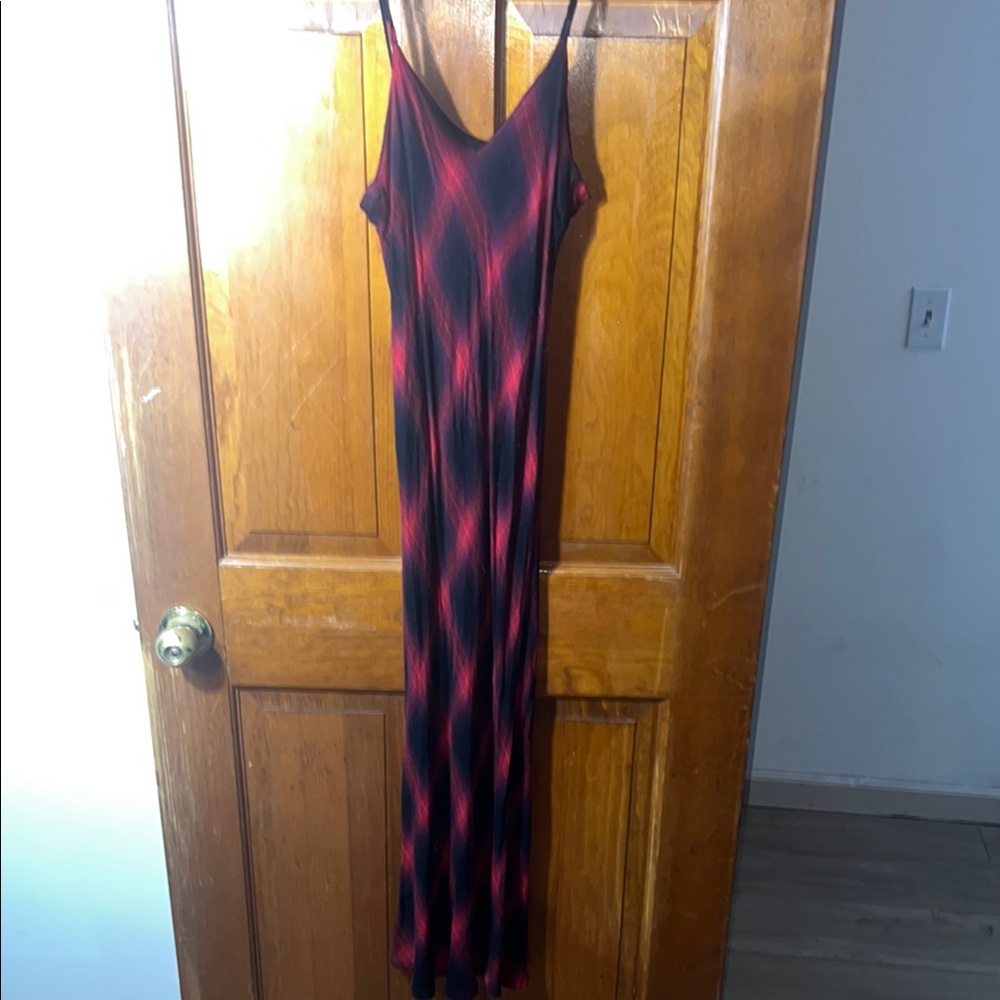 Elegant Red and Black Women's Dress